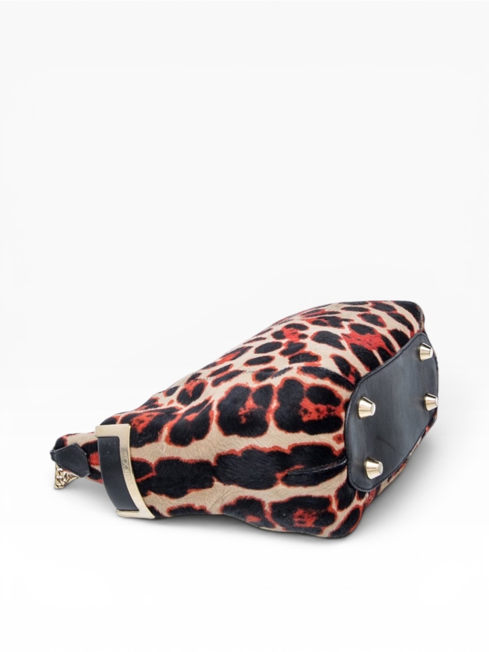 Jimmy Choo Pony Fur Leather Leopard Print Crossbody Bag - EUC - Picture 5 of 6